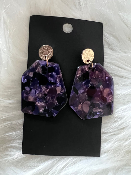 Deep Purple Multi Earrings