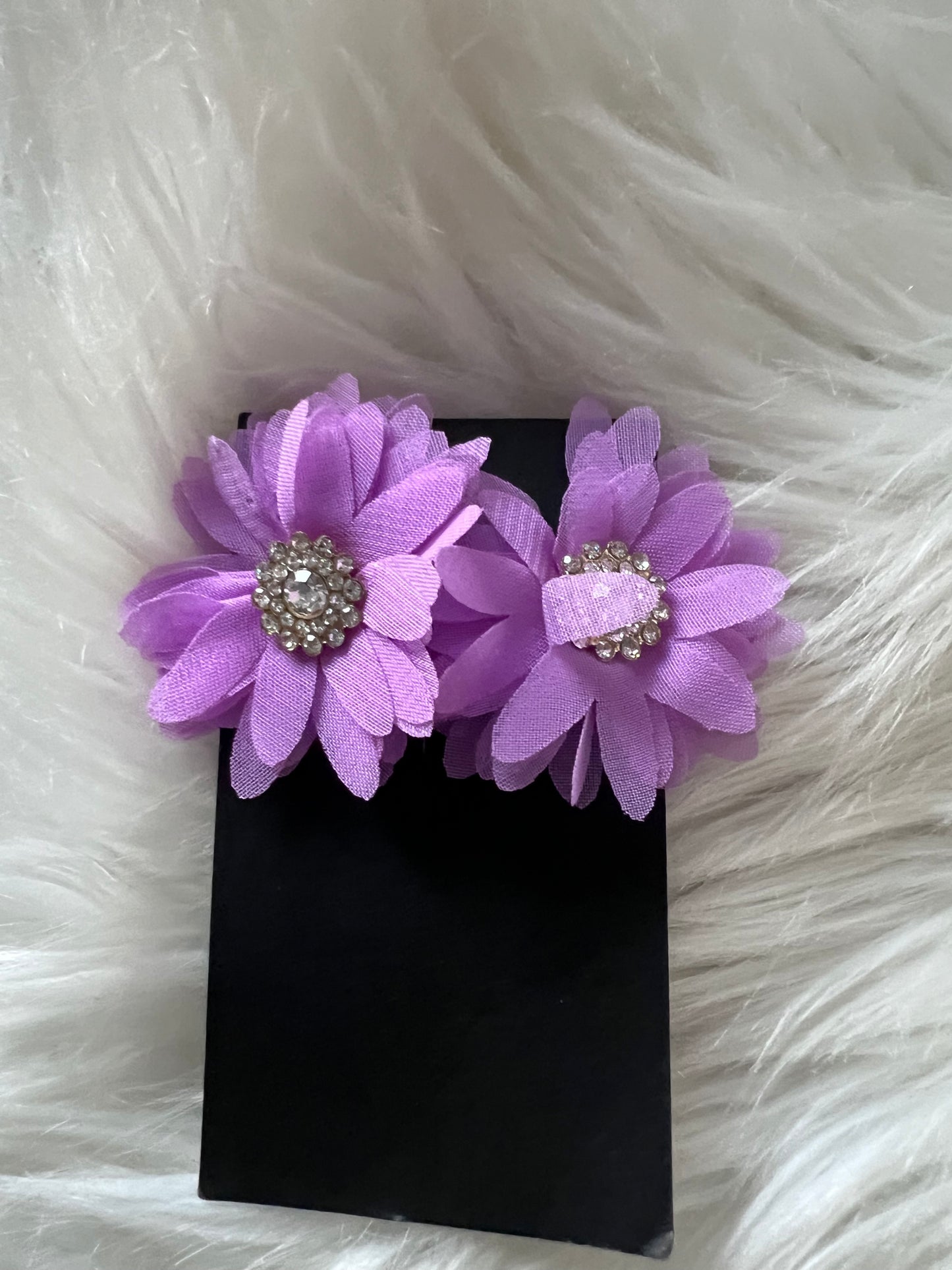 Lavendar Floral Studs