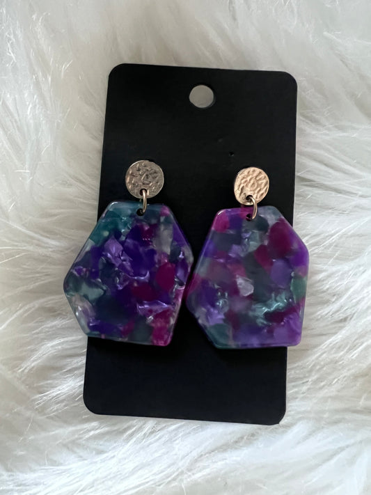 Purple Pink Multi Earrings