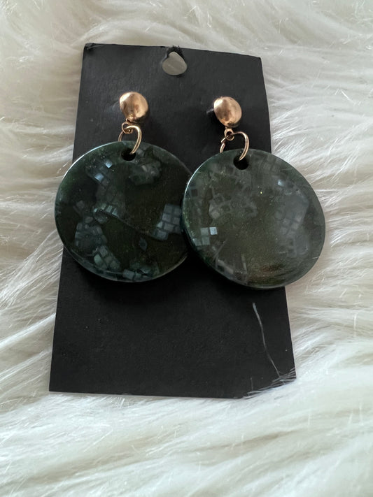 Emerald Acrylic Earrings