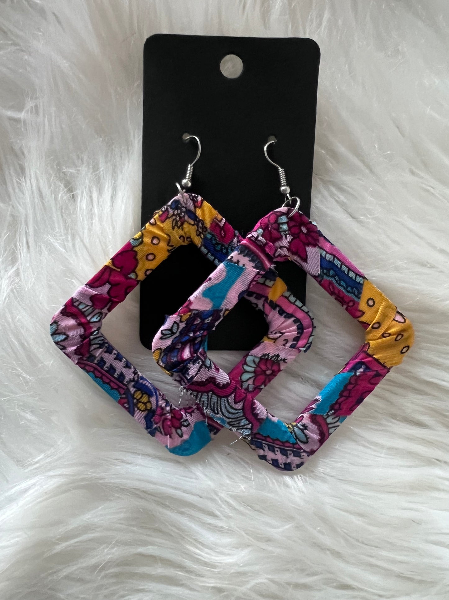 Orchid Crepe Wrapped Earrings