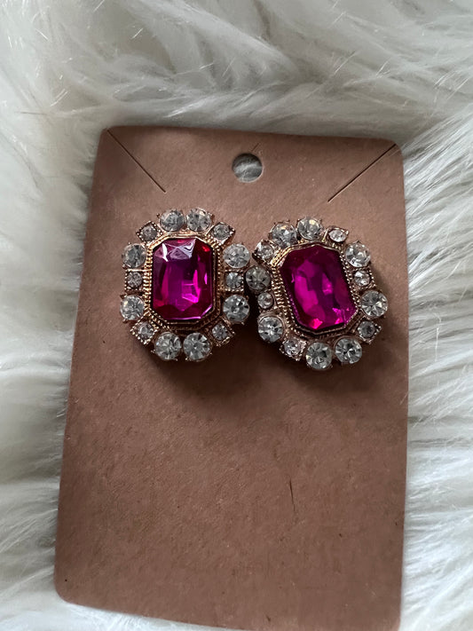 Pink Portrait Earrings