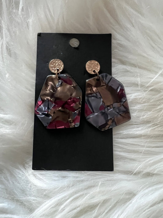 Slate Multi Acrylic Earrings