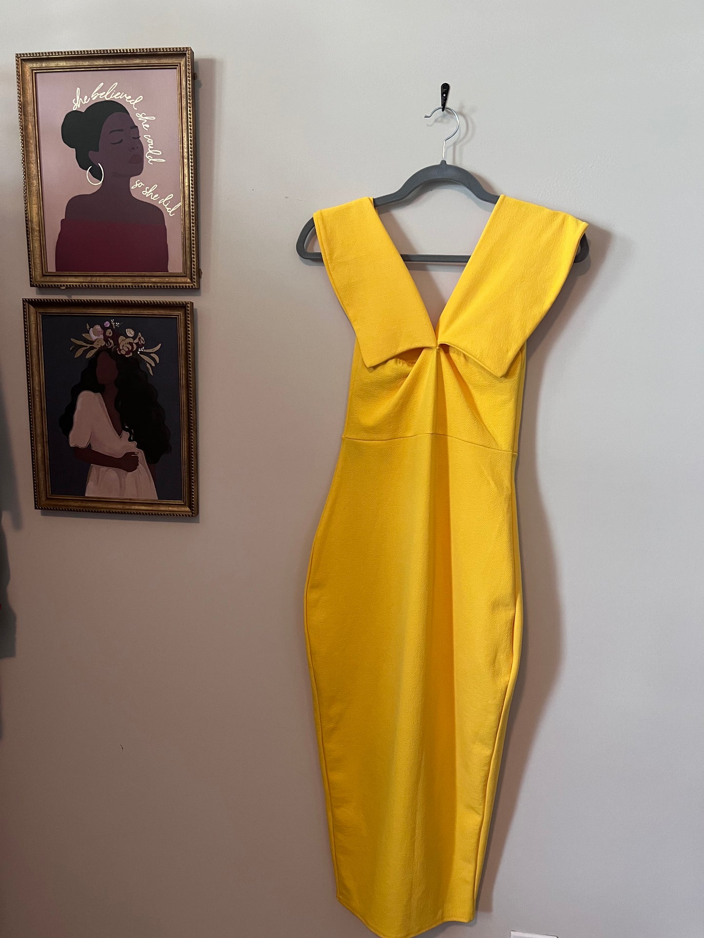 NWT Yellow Boohoo Dress