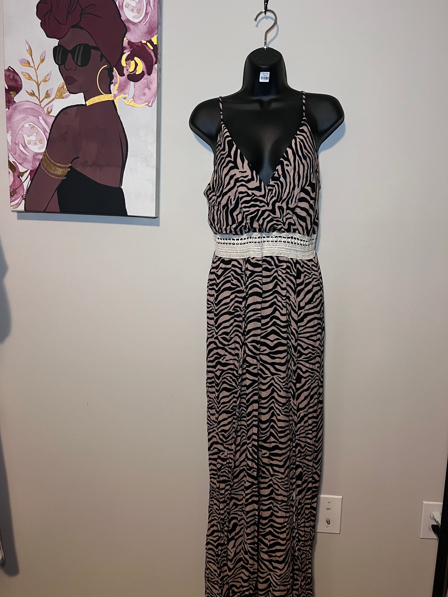 Zebra Jumpsuit- Large