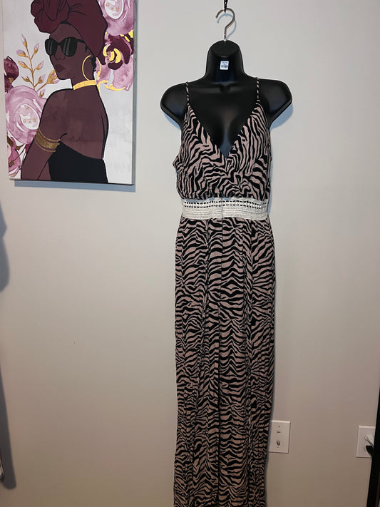 Zebra Jumpsuit- Large