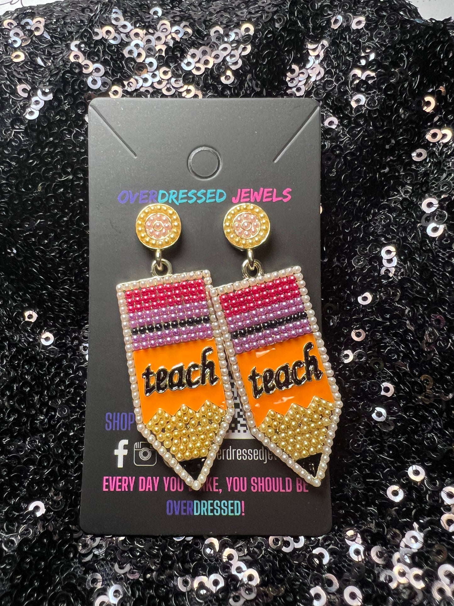 Teach Pencil Earring